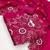 women's magenta unstitched vichitra silk dress material with embroidered dupatta