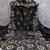 women's black unstitched vichitra silk dress material with embroidered dupatta