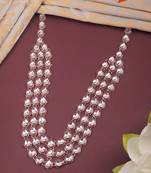 Maroon  kundan necklace for men – designer wedding accessory