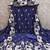 women's navy blue unstitched vichitra silk dress material & embroidered dupatta