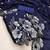 women's navy blue unstitched vichitra silk dress material & embroidered dupatta