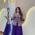 puple color embroidery and sequins work georgette salwar suit