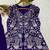 puple color embroidery and sequins work georgette salwar suit