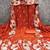 women's rust unstitched vichitra silk dress material with embroidered dupatta