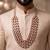 Maroon  kundan necklace for men – designer wedding accessory