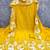 women's mustard unstitched vichitra silk dress material with embroidered dupatta