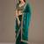 Fetching rama green tissue silk zari and sequins embroidered indian latest design ethnic saree
