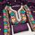 women's voilet unstitched roman silk dress material with embroidered dupatta