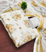 women's multi unstitched georgette dress material with printe dupatta