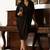 Black modal cowl dress with sequin highlight