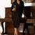 Black modal cowl dress with sequin highlight