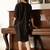 Black modal cowl dress with sequin highlight