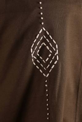 Brown hand embroidered dress 3