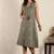 Olive hand embroidered dress