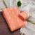 women's peach unstitched cotton jacquard dress material with woven dupatta