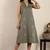 Olive hand embroidered dress