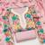 women's baby pink unstitched roman silk dress material with embroidered dupatta