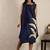 Blue chanderi embroidered dress