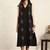Black hand embroidered dress