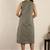 Olive hand embroidered dress