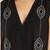 Black hand embroidered dress