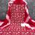 women's red unstitched cotton dress material with saboori printed dupatta