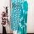 women's sea green unstitched cotton dress material with saboori printed dupatta