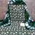 women's green unstitched cotton dress material with saboori printed dupatta