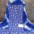 women's blue unstitched cotton dress material with saboori printed dupatta