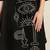 Black chanderi silk hand embroidered dress