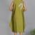 Olive green chanderi a-line dress with slip (2pcs set)