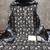 women's black unstitched cotton dress material with saboori printed dupatta