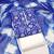 women's blue unstitched cotton dress material with saboori printed dupatta