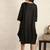 Black chanderi silk hand embroidered dress