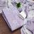women's lavender unstitched cotton dress material with saboori printed dupatta