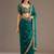 Fetching rama green tissue silk zari and sequins embroidered indian latest design ethnic saree