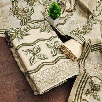 women's multi unstitched jacquard dress material with stylish woven dupatta  1