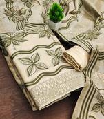 women's multi unstitched jacquard dress material with stylish woven dupatta 