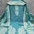 women's sea green unstitched jacquard dress material with stylish woven dupatta 