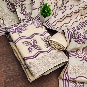 women's multi unstitched jacquard dress material with stylish woven dupatta  1