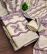 women's multi unstitched jacquard dress material with stylish woven dupatta 