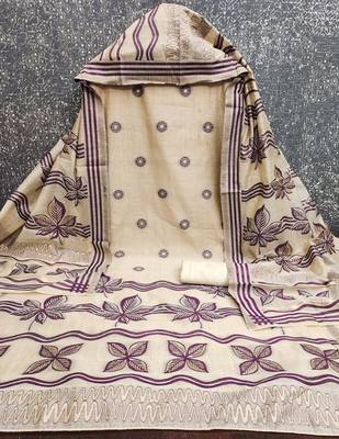 women's multi unstitched jacquard dress material with stylish woven dupatta  2
