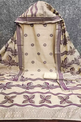 women's multi unstitched jacquard dress material with stylish woven dupatta 