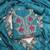 women's sea green unstitched vichitra dress material with embroidered dupatta