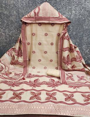 women's multi unstitched jacquard dress material with stylish woven dupatta 2