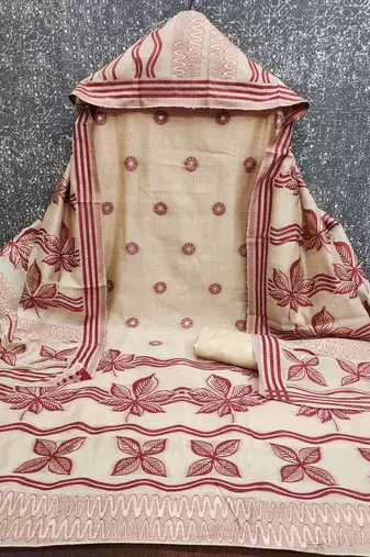 women's multi unstitched jacquard dress material with stylish woven dupatta