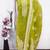 women's green unstitched jacquard dress material with stylish woven dupatta 