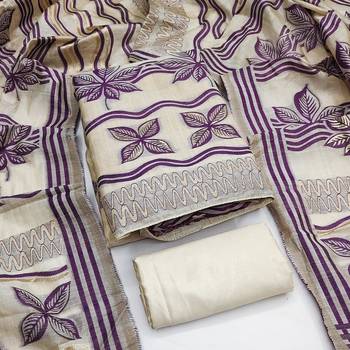 women's multi unstitched jacquard dress material with stylish woven dupatta  3