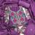 women's lavender unstitched vichitra dress material with embroidered dupatta