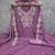 women's lavender unstitched vichitra dress material with embroidered dupatta